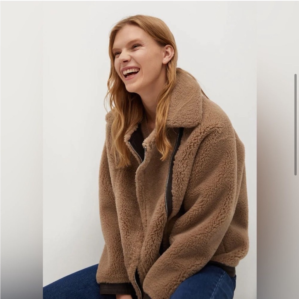 Mango Faux Shearling Reversible Jacket - image 4